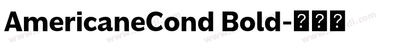 AmericaneCond Bold字体转换
